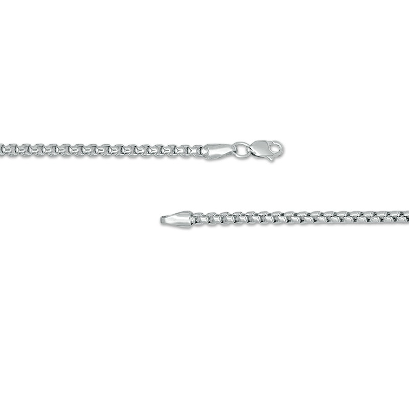 Main Image 4 of 2.4mm Round Box Chain Necklace in 14K White Gold - 20"