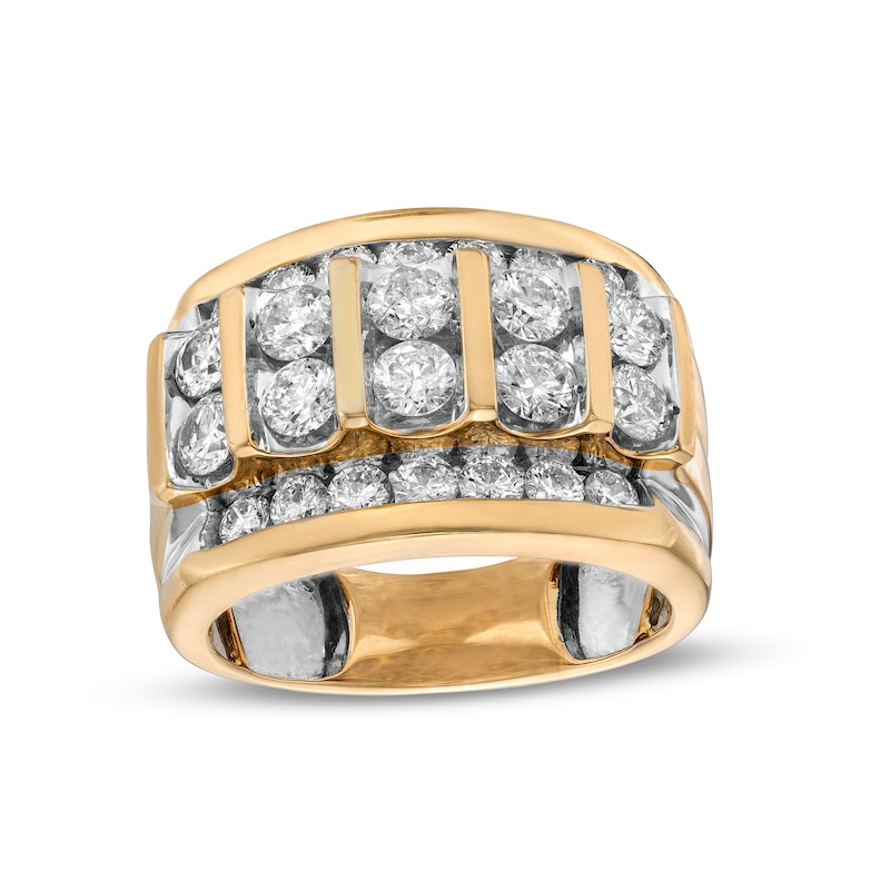 Main Image 1 of Men's 3 CT. T.W. Diamond Column Wedding Band in 14K Gold