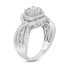 Thumbnail Image 1 of 1 CT. T.W. Diamond Double Frame Multi-Row Engagement Ring in 10K White Gold