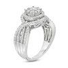 Thumbnail Image 1 of 1 CT. T.W. Diamond Double Frame Multi-Row Engagement Ring in 10K White Gold