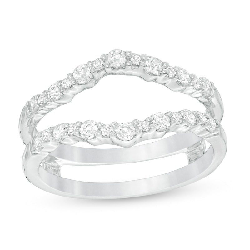 Main Image 1 of 3/8 CT. T.W. Diamond Contour Solitaire Enhancer in 14K White Gold