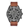Thumbnail Image 1 of Men's Drive from Citizen Eco-Drive® WDR Chronograph Grey IP Strap Watch with Black Dial (Model: AT2447-01E)