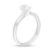 Thumbnail Image 1 of 1/2 CT. Certified Oval Diamond Solitaire Engagement Ring in 14K White Gold (I/I1)