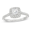 Thumbnail Image 0 of 1 CT. T.W. Princess-Cut Diamond Double Frame Engagement Ring in 14K White Gold