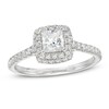 Thumbnail Image 1 of 1 CT. T.W. Princess-Cut Diamond Double Frame Engagement Ring in 14K White Gold