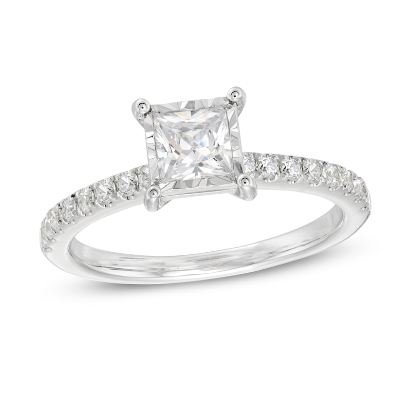 Main Image 1 of 3/4 CT. T.W. Princess-Cut Diamond Engagement Ring in 14K White Gold