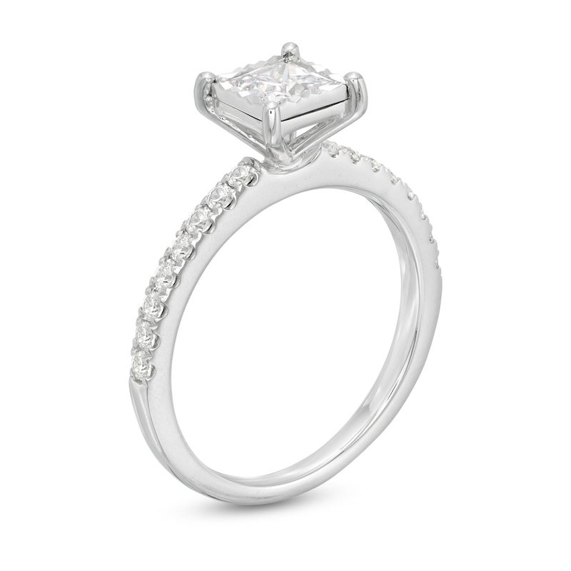 Main Image 2 of 3/4 CT. T.W. Princess-Cut Diamond Engagement Ring in 14K White Gold