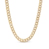 Thumbnail Image 1 of Made in Italy 5.5mm Diamond-Cut Cuban Curb Chain Necklace in Hollow 14K Two-Tone Gold – 22"