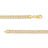 Thumbnail Image 3 of Made in Italy 5.5mm Diamond-Cut Cuban Curb Chain Necklace in Hollow 14K Two-Tone Gold – 22"