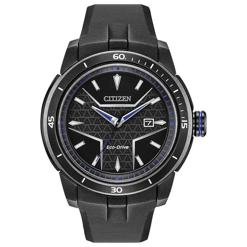 Main Image 1 of Men's Citizen Eco-Drive® Black Panther Black IP Strap Watch with Black Dial (Model: AW1615-05W)