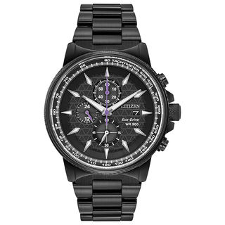Men's Citizen Eco-Drive® Black Panther Chronograph Black IP Watch
