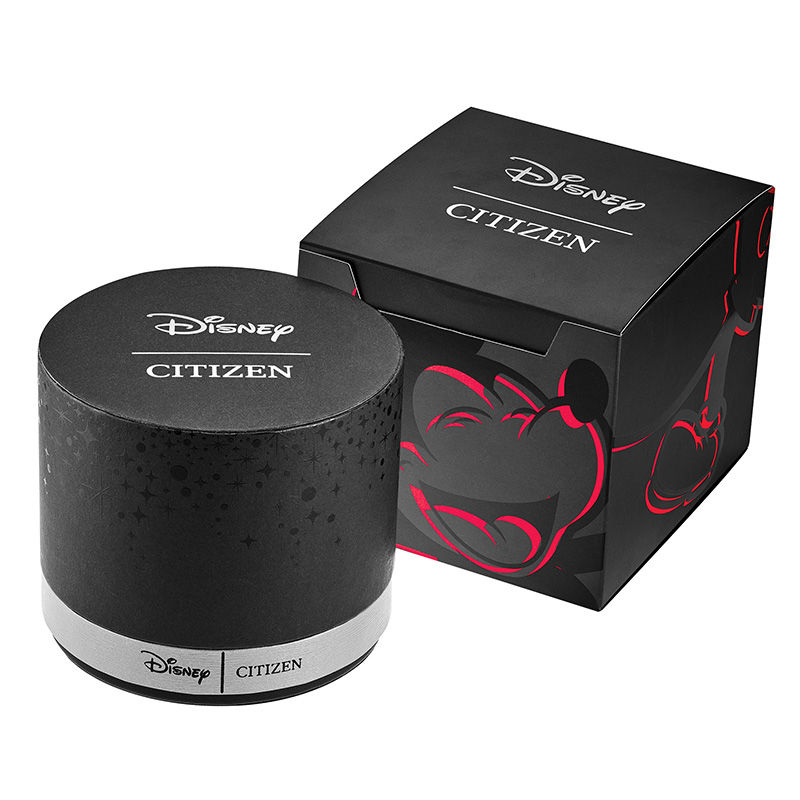 Main Image 4 of Citizen Eco-Drive® Mickey Mouse Mesh Watch with Black Dial (Model: FE7060-56W)