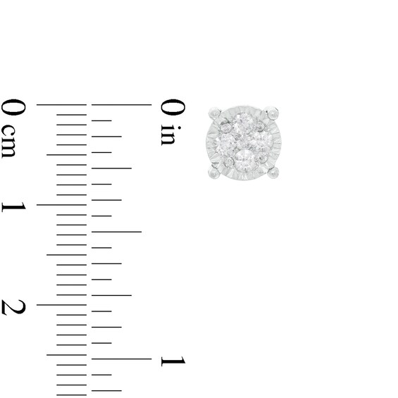 1/2 CT. T.W. Composite Diamond Stud Earrings in 10K White Gold 1/2 CT. T.W. Composite Diamond Stud Earrings in 10K White Gold