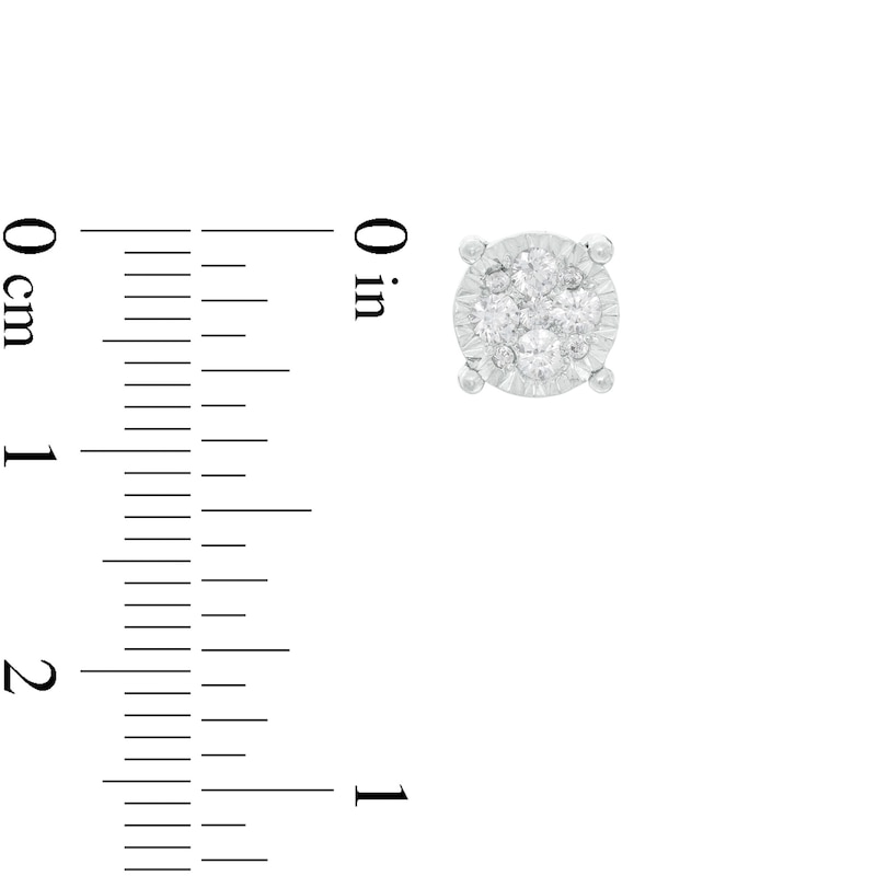 1/2 CT. T.W. Composite Diamond Stud Earrings in 10K White Gold
