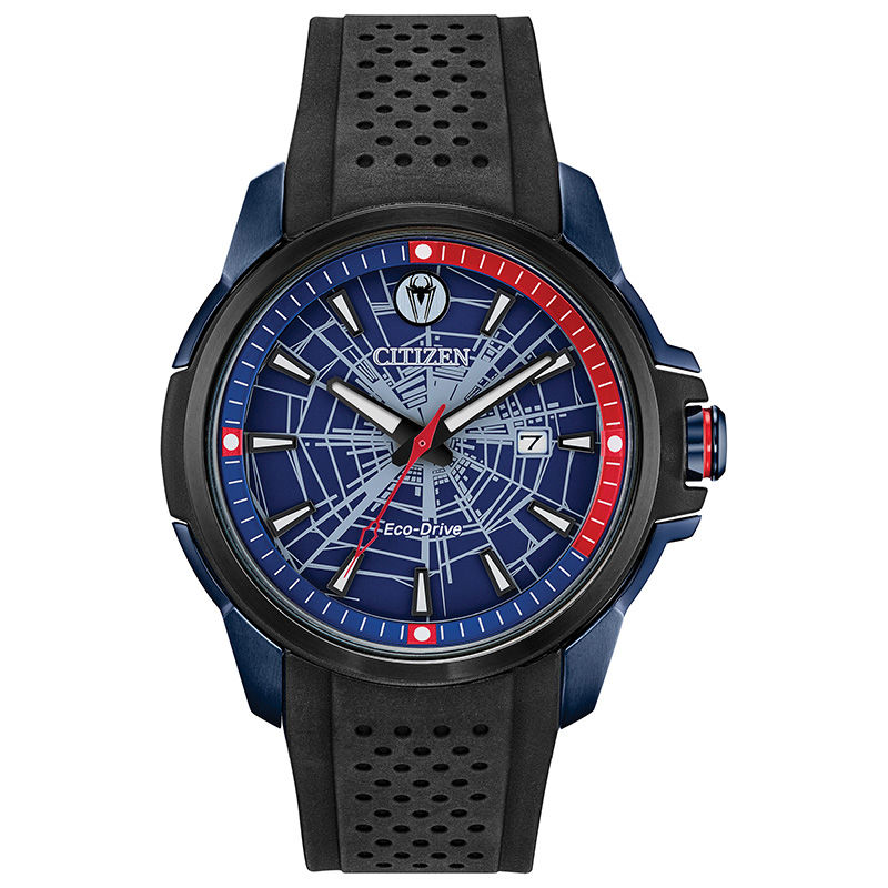Main Image 1 of Men's Citizen Eco-Drive® Spider-Man Two-Tone Strap Watch with Blue Dial (Model: AW1156-01W)