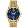 Thumbnail Image 0 of Ladies' Citizen Eco-Drive® Captain Marvel Gold-Tone Mesh Watch with Blue Dial (Model: FE7062-51W)