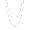 Thumbnail Image 1 of 1.3mm Bead Station Alternating Double Strand Necklace in 10K Two-Tone Gold