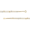 Thumbnail Image 3 of 1.3mm Bead Station Alternating Double Strand Necklace in 10K Two-Tone Gold