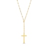 Thumbnail Image 0 of Made in Italy Cross and Mirror Flat-Link Chain "Y" Necklace in 14K Gold