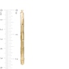 Thumbnail Image 3 of Made in Italy 4.0mm Diamond-Cut Art Deco Pattern Tube Hoop Earrings in 14K Gold