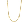 Thumbnail Image 0 of Made in Italy 2.2mm Multi-Finish Puntinato Bead Station Necklace in 14K Gold