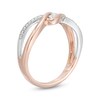 Thumbnail Image 2 of 1/5 CT. T.W. Diamond Three Stone Bypass Ring in 10K Two-Tone Gold