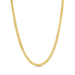 Men's 1.25mm Diamond-Cut Solid Wheat Chain Necklace in 14K Gold - 18&quot;