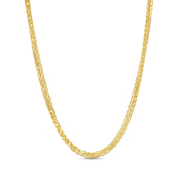 Men's 1.25mm Diamond-Cut Wheat Chain Necklace in Solid 14K Gold - 18"