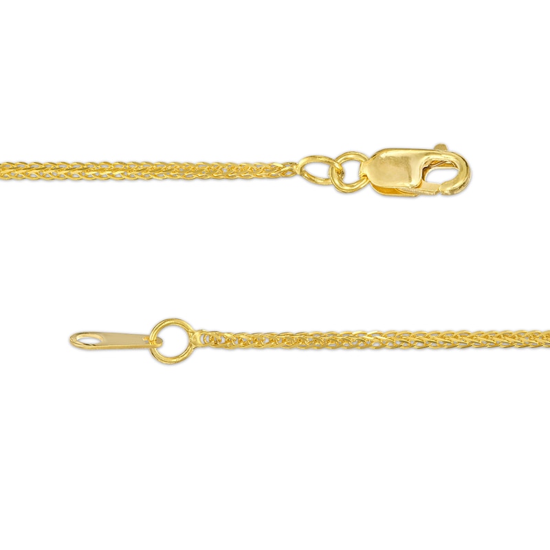 Main Image 3 of Men's 1.25mm Diamond-Cut Wheat Chain Necklace in Solid 14K Gold - 18"