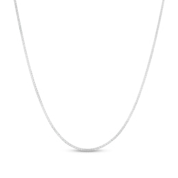 Men's 1.25mm Diamond-Cut Solid Wheat Chain Necklace in 14K White Gold - 18&quot;
