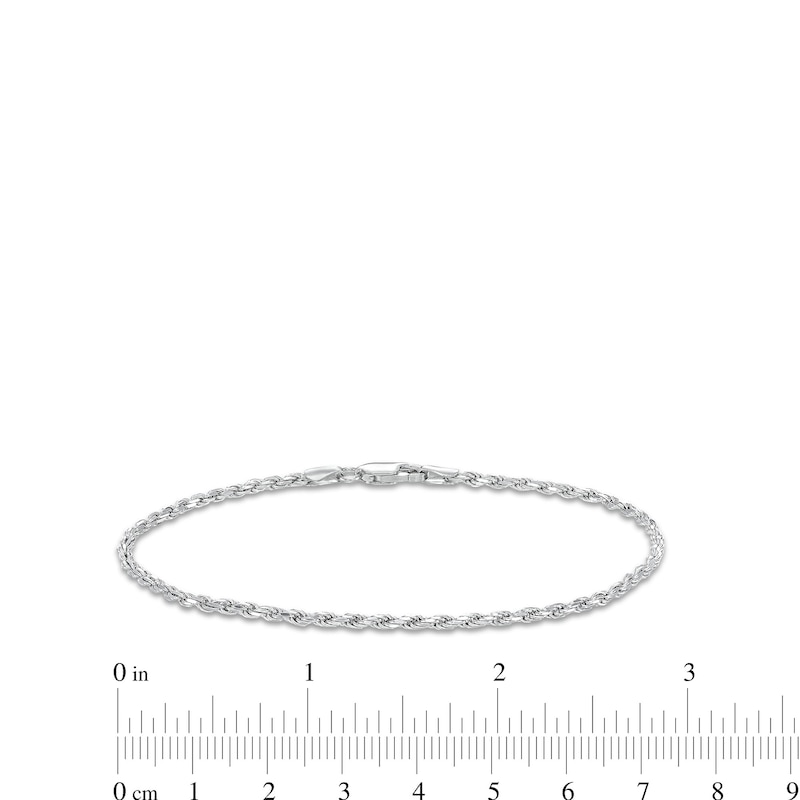 Main Image 4 of 2.2mm Rope Chain Bracelet in Solid Sterling Silver  - 8.5"