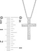 Thumbnail Image 1 of 1/5 CT. T.W. Diamond Cross Pendant in 10K White Gold