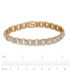 Thumbnail Image 3 of Men's 1/2 CT. T.W. Diamond Art Deco Pyramid Chain Link Bracelet in 10K Two-Tone Gold - 8.5"