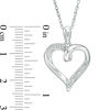 Thumbnail Image 2 of Diamond Accent Loop Heart Pendant in Sterling Silver