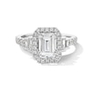 Thumbnail Image 1 of Vera Wang Love Collection 2-3/4 CT. T.W. Certified Emerald-Cut Diamond Frame Engagement Ring in 14K White Gold (I/SI2)