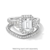 Thumbnail Image 4 of Vera Wang Love Collection 2-3/4 CT. T.W. Certified Emerald-Cut Diamond Frame Engagement Ring in 14K White Gold (I/SI2)