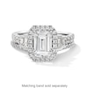Thumbnail Image 5 of Vera Wang Love Collection 2-3/4 CT. T.W. Certified Emerald-Cut Diamond Frame Engagement Ring in 14K White Gold (I/SI2)