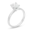 Thumbnail Image 3 of 1-1/2 CT. Certified Oval Diamond Solitaire Engagement Ring in 14K White Gold (I/I1)