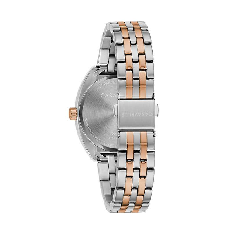 Main Image 2 of Ladies' Caravelle by Bulova Crystal Two-Tone Watch with Silver-Tone Dial (Model: 45L180)