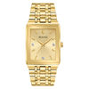 Thumbnail Image 0 of Men's Bulova Futuro Quadra Diamond Accent Gold-Tone Watch with Rectangular Champagne Dial (Model: 97D120)