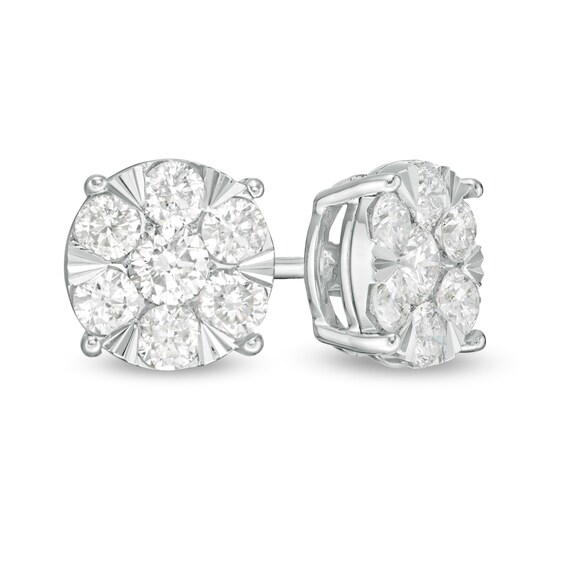 1 CT. T.W. Composite Diamond Stud Earrings in 10K White Gold 1 CT. T.W. Composite Diamond Stud Earrings in 10K White Gold