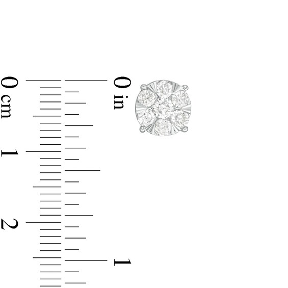 1 CT. T.W. Composite Diamond Stud Earrings in 10K White Gold 1 CT. T.W. Composite Diamond Stud Earrings in 10K White Gold