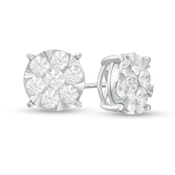 2 CT. T.W. Composite Diamond Stud Earrings in 10K White Gold 2 CT. T.W. Composite Diamond Stud Earrings in 10K White Gold