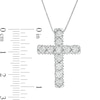 Thumbnail Image 1 of 1/4 CT. T.W. Diamond Cross Pendant in 10K White Gold