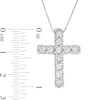 Thumbnail Image 1 of 1/2 CT. T.W. Diamond Cross Pendant in 10K White Gold