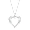Thumbnail Image 1 of 1 CT. T.W. Diamond Heart Pendant in 10K White Gold