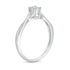 Thumbnail Image 1 of Diamond Accent Frame Crossover Shank Promise Ring in Sterling Silver