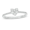 Thumbnail Image 1 of 1/5 CT. T.W. Composite Diamond Heart-Shaped Promise Ring in 10K White Gold