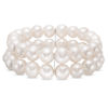 Thumbnail Image 0 of 9.5 - 10.5mm Cultured Freshwater Pearl Double Strand Stretch Bracelet - 7.5"
