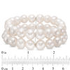Thumbnail Image 1 of 9.5 - 10.5mm Cultured Freshwater Pearl Double Strand Stretch Bracelet - 7.5"